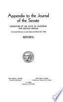 The Journal Of The Senate During The Session Of The Legislature Of The State Of California