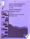 Draft Environmental Impact Statement for the Rocky Mountain Regional Plan and the Proposed Rocky Mountain Regional Plan Book