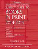 Subject Guide to Books in Print Set