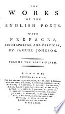The Works of the English Poets: Thomson; Hammond; Collins