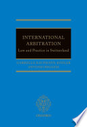 International Arbitration  Law and Practice in Switzerland