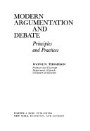Modern Argumentation and Debate