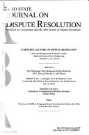 Ohio State Journal on Dispute Resolution Book