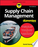 Supply Chain Management For Dummies Book