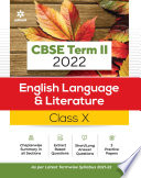 Arihant CBSE English Language   Literature Term 2 Class 10 for 2022 Exam  Cover Theory and MCQs 