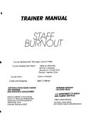Staff Burnout: Trainer manual