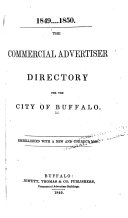 The Commercial Advertiser Directory for the City of Buffalo, [etc.]