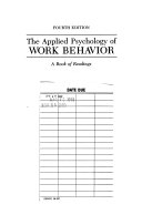 The Applied Psychology of Work Behavior