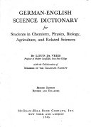 German English science dictionary for students in chemistry  physics