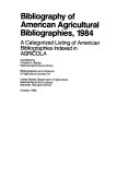 Bibliography of American Agricultural Bibliographies