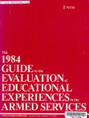 The 1980 Guide to the Evaluation of Educational Experiences in the Armed Services: Army