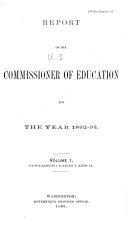 Report of the Commissioner of Education