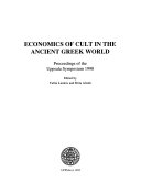 Economics of Cult in the Ancient Greek World