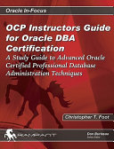 OCP Instructors Guide for Oracle DBA Certification