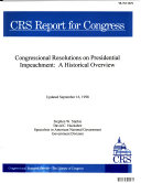 Congressional Resolutions on Presidential Impeachment