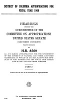 District of Columbia Appropriations for Fiscal Year 1968