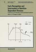 Early recognition and intervention in nutrition dependent diseases Book