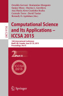 Computational Science and Its Applications -- ICCSA 2015 Pdf/ePub eBook