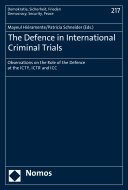 The Defence in International Criminal Trials Pdf/ePub eBook