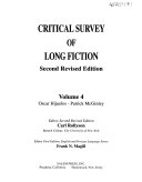 Critical Survey of Long Fiction  Oscar Hijuelos Patrick McGinley