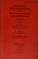 Annual Bibliography Of English Language And Literature