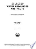 Selected Water Resources Abstracts Book