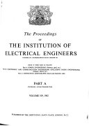 The Proceedings of the Institution of Electrical Engineers Book