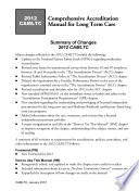 Comprehensive Accreditation Manual for Long Term Care  CAMLTC  2012