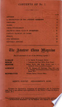The Amateur Chess Magazine