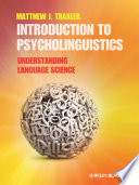 Introduction to Psycholinguistics Book