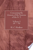 Concerning the Genesis of the Versions of the N.T., 2 Volumes