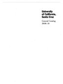 General Catalog    University of California  Santa Cruz Book