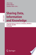 Sharing Data, Information and Knowledge