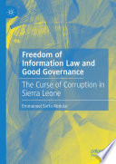 Freedom of Information Law and Good Governance Book