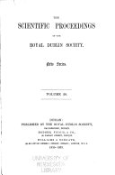 The Scientific Proceedings of the Royal Dublin Society