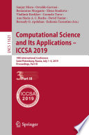 Computational Science and Its Applications     ICCSA 2019 Book