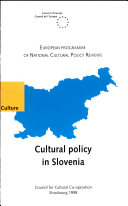 Cultural Policy in Slovenia [Pdf/ePub] eBook