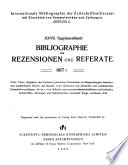 Bibliographie der Rezensionen und Referate