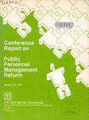Conference Report on Public Personnel Management Reform