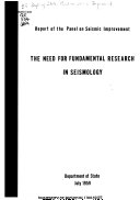 The Need for Fundamental Research in Seismology