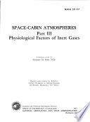 Space cabin Atmosphere  Physiological factors of inert gases