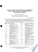 List of Classes of United States Government Publications Available for Selection by Depository Libraries