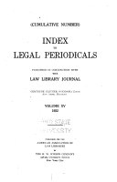 Index to Legal Periodicals
