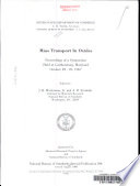 Mass Transport in Oxides