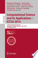 Computational Science and Its Applications   ICCSA 2014 Book