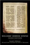 Williams' Hebrew Syntax
