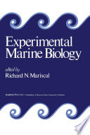 Experimental Marine Biology PDF Book By Richard Mariscal