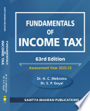 Fundamentals of Income Tax A Y 2022 23 Book
