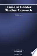 Issues in Gender Studies Research  2013 Edition