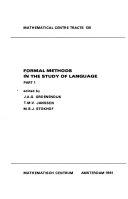 Formal Methods in the Study of Language